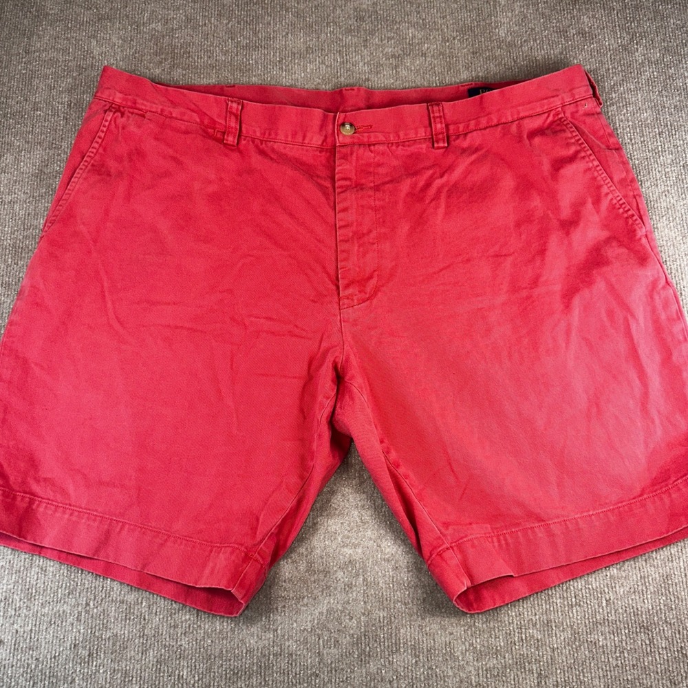 Polo Ralph Lauren Mens Classic Fit 9 Inch Chino Shorts Red Cotton Size 42